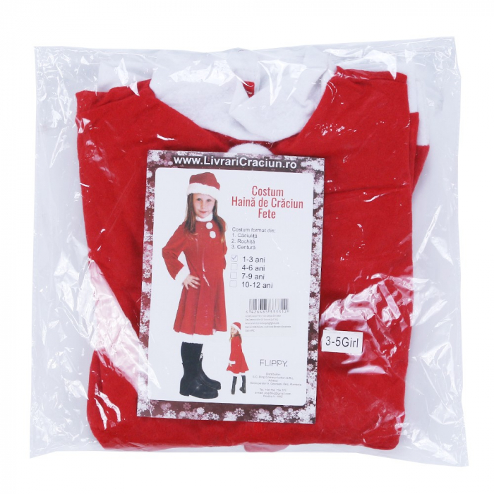 Costum Craciunita Flippy® Fata, 1-3 ani, 3 piese, Polar [3]