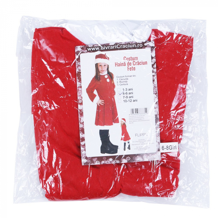 Lichidare Costum Craciunita Flippy® Fata, 4-6 ani, 3 piese, Polar [3]