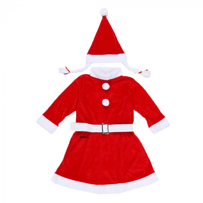 Costum Craciunita Flippy® Fata, 7-9 ani, 3 piese, Catifea [2]