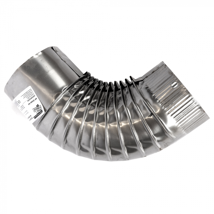 Cot pentru soba pe lemne, 90˚, 120mm, Zincat [2]