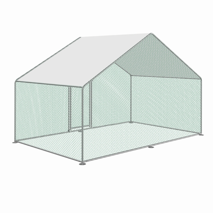 Cotet / tarc pentru pasari MESTERINO TOOLS MTGC-011, 3 x 2 x 1.95 m, otel galvanizat [2]