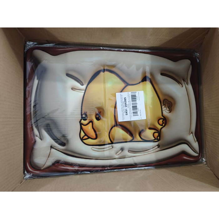 Covor de Baie, Flippy, 3D, din Spuma, Antialunecare, Absorbant, 40 x 60 cm, Model Rata, Galben [3]