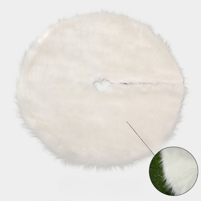 Covor pentru bradul de Craciun White Haipai, diametru 78 cm, blana cu o grosime 2.5-3 cm, alb [3]