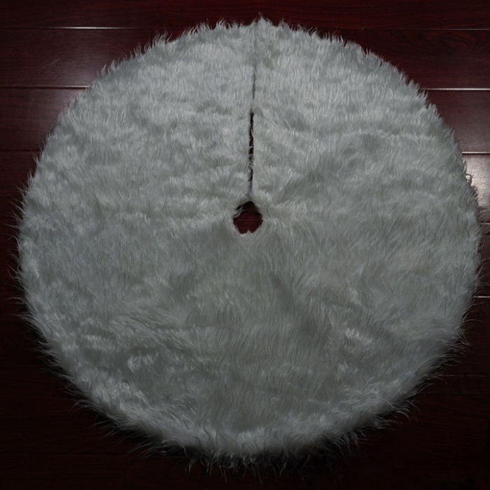 Covor pentru bradul de Craciun White Haipai, diametru 78 cm, blana cu o grosime 2.5-3 cm, alb [6]