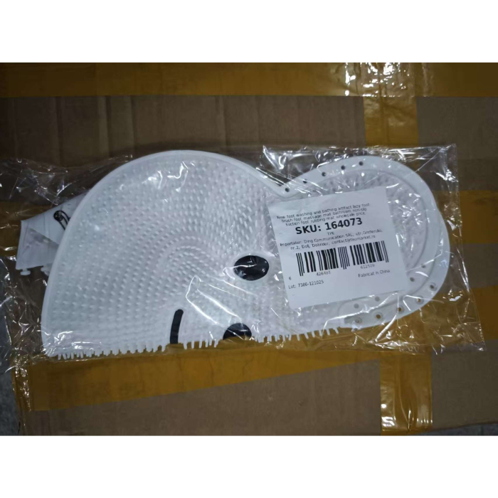 LICHIDARE Covoras de Baie, Flippy, pentru Masaj/Spalat Picioare, din TPE, Antiderapant, 45 x 45 cm, Model Iepuras, Alb [6]