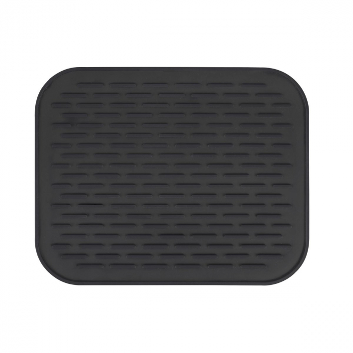 Covoras din Silicon pentru Scurgere Vase, Flippy, Uz Casnic, Rezistent la Temperaturi Ridicate, Izolator, 30x24 cm, Negru [8]