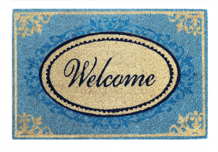 Covoras intrare Koko design Welcome albastru, 40x60 cm [1]
