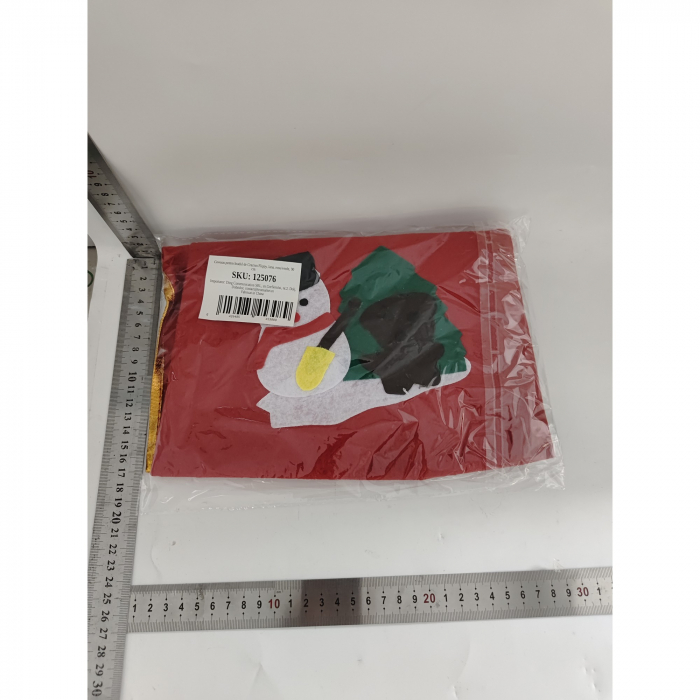 Covoras pentru bradul de Craciun Flippy, lana, rosu/verde, 90 cm [8]