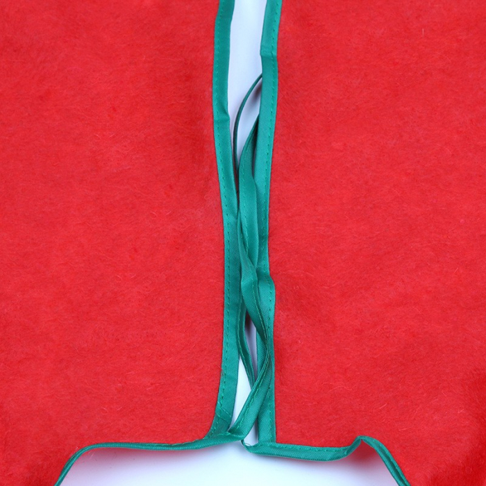 Covoras pentru bradul de Craciun Flippy, lana, rosu/verde, 90 cm [5]