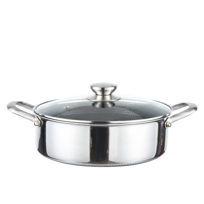 Cratita de inox joasa CF-PSC-28, anti zgarieturi, 28cm, 4L [1]