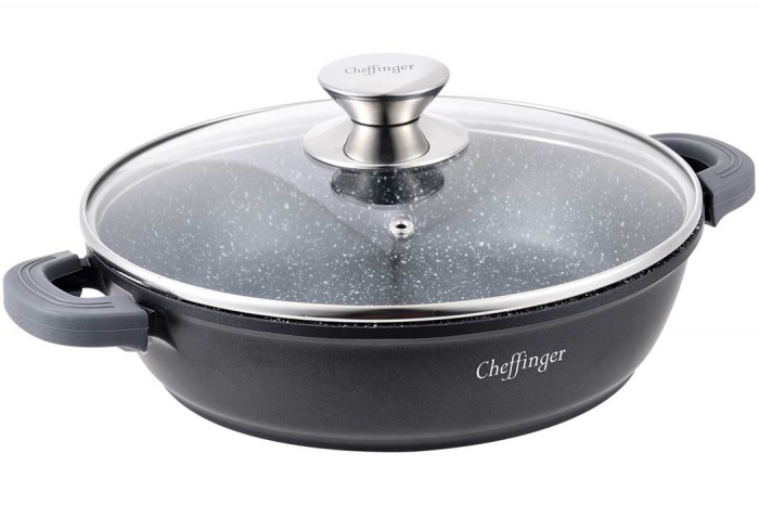 Cratita joasa cu capac CF-SC32, acoperire din marmura, 32 cm / 5 L [3]