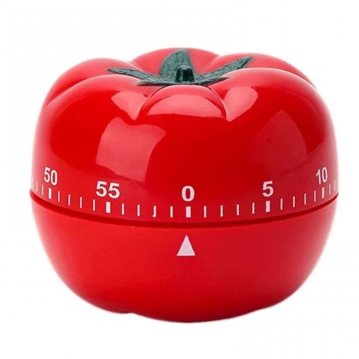 Cronometru mecanic de bucatarie Flippy, forma de rosie, 60 de minute, 6.3 x 4.5 cm, material ABS, rosu [1]