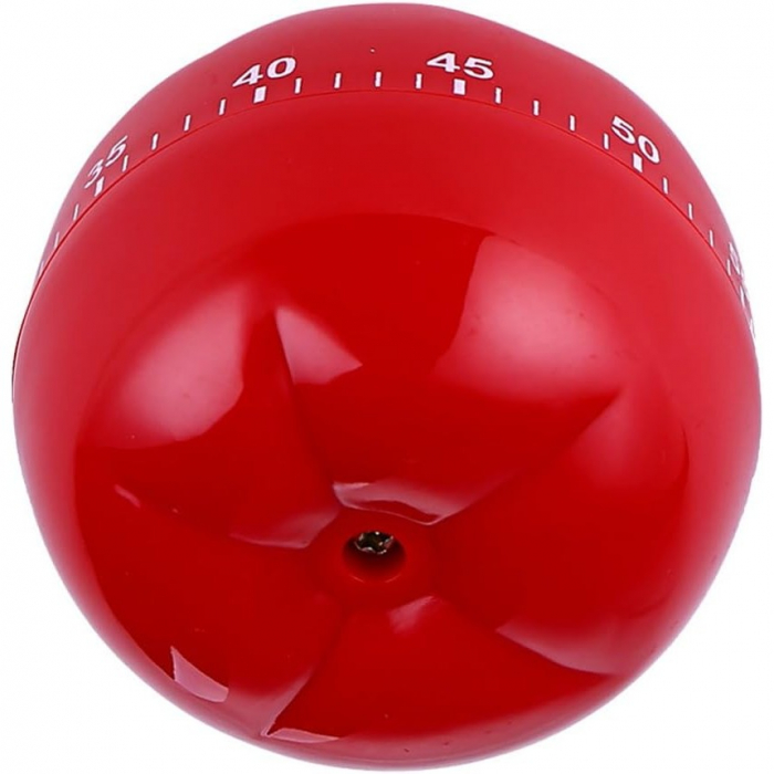 Cronometru mecanic de bucatarie Flippy, forma de rosie, 60 de minute, 6.3 x 4.5 cm, material ABS, rosu [9]