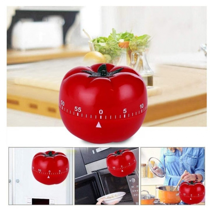 Lichidare Cronometru mecanic de bucatarie Flippy, forma de rosie, 60 de minute, 6.3 x 4.5 cm, material ABS, rosu [6]