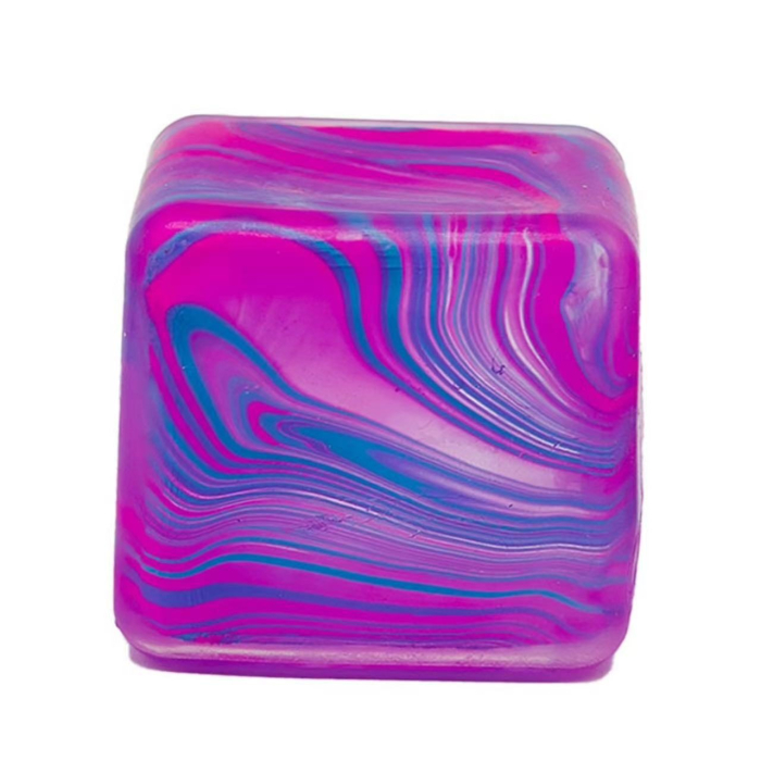 Cub Fidget 3D de Gheata, Flippy, Jucarie Antistres din Maltoza, 70 g, 3.5x3.5x3.5 cm, Comprimabil cu Revenire Lenta, Mov [2]