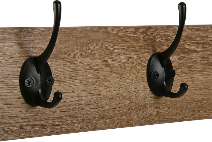 Cuier si suport pantofi Skalo, negru, 60x40x175 cm, [6]