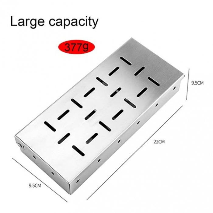 Lichidare Cutie de afumator pentru gratar Flippy, Inox, 9.6x4.4x22.2 cm, Argintiu [5]