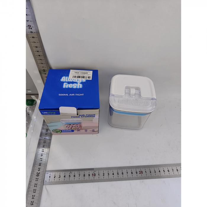 Cutie de Depozitare Alimente, Flippy, Cutie de tip Container pentru Bucatarie, Cutie pentru Condimente, din PET ABS Silicon, 10 x 10 x 10.5 cm, 250 g, 0.5L Transparenta [3]