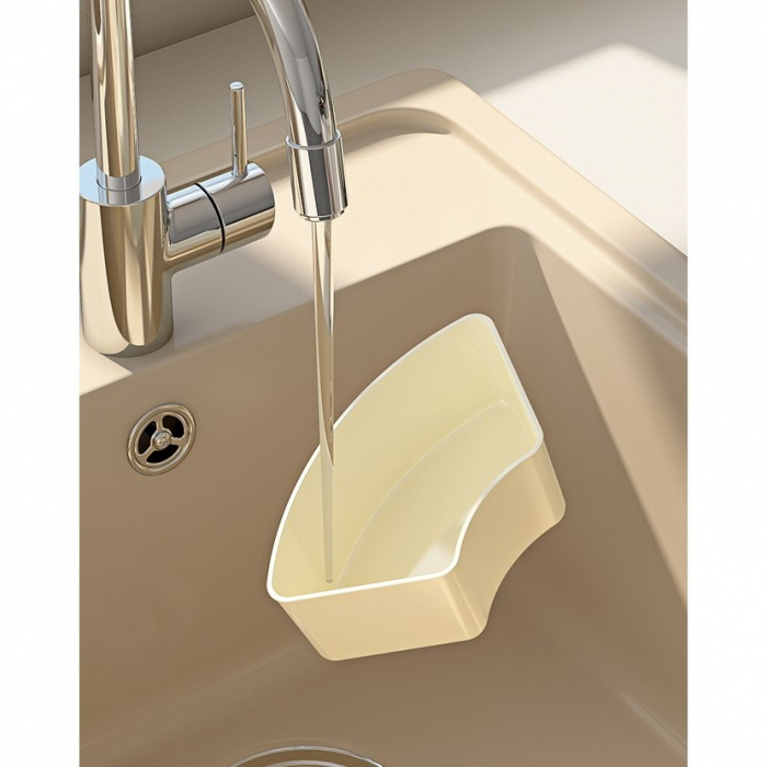 Cutie de Depozitare pentru Alimente, Flippy, cu 6 Compartimente, pentru Condimente, Fructe, Legume, cu Manere de Prindere, Rotativa 360 de Grade, Inchidere Ermetica, 32x8 cm, Alba [10]