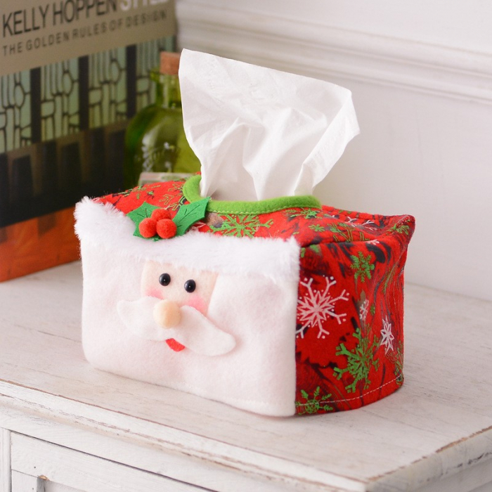 Cutie Decorativa pentru Servetele, Flippy, Model Mos Craciun, Tematica Craciun, 16 x 10 cm, Rosu [6]