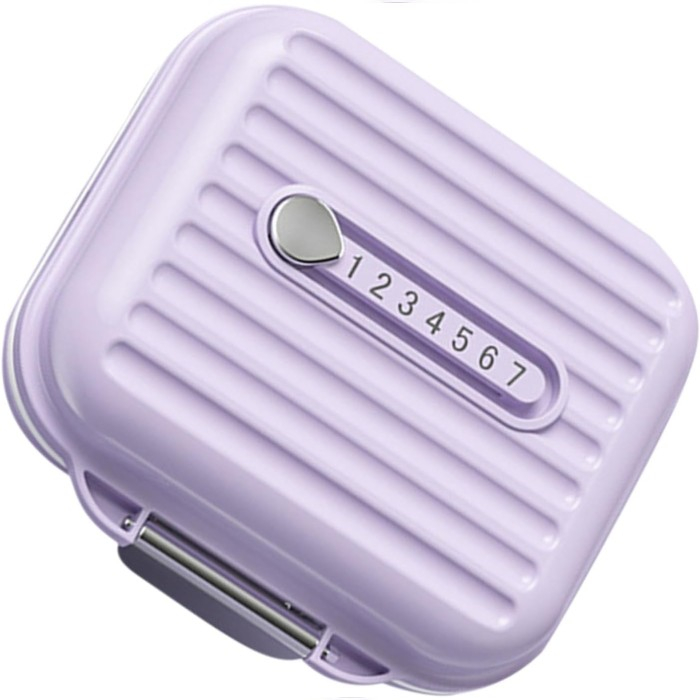 *LICHIDARE STOC* Cutie Medicamente, Flippy, Mov, 7 Compartimente, Portabila si Compacta, 7.8x7.2x3.5 cm, Ideala pentru Uzul Cotidian [5]