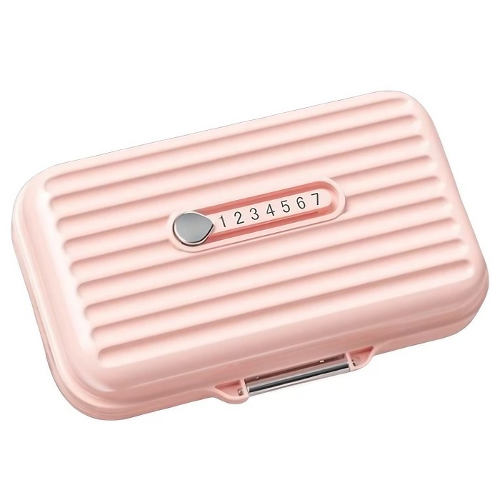 Cutie Medicamente, Flippy, Roz, 7 Compartimente, Portabila si Compacta, 11x7.2x3.5 cm, Ideala pentru Uzul Cotidian [1]