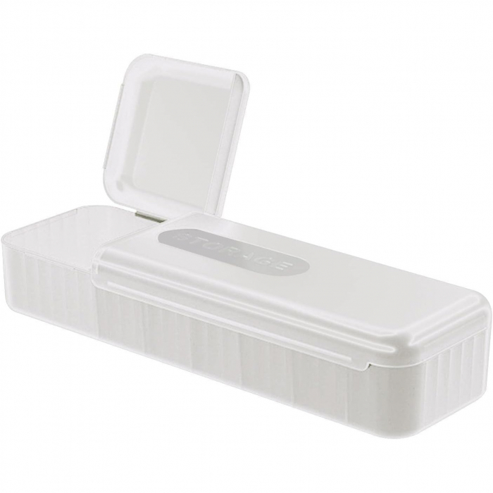 Cutie Organizatoare pentru Cabluri, Flippy, din Plastic, 28 x 9 x 6 cm, Alb [7]