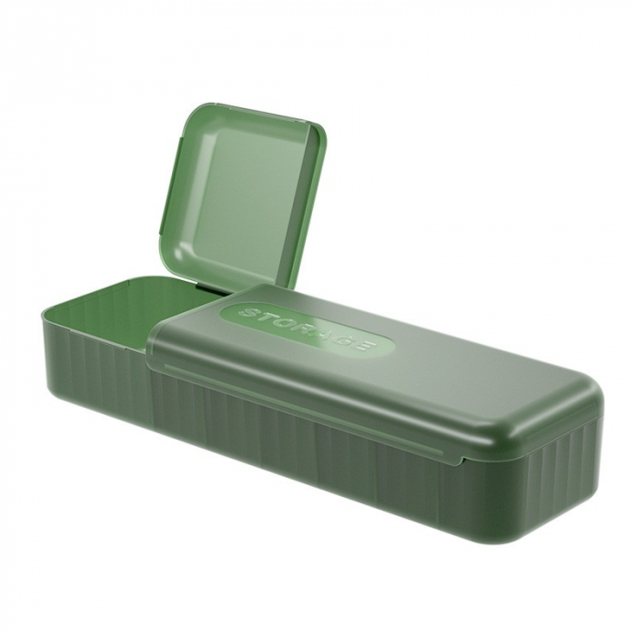 Cutie Organizatoare pentru Cabluri, Flippy, din Plastic, 28 x 9 x 6 cm, Verde [6]