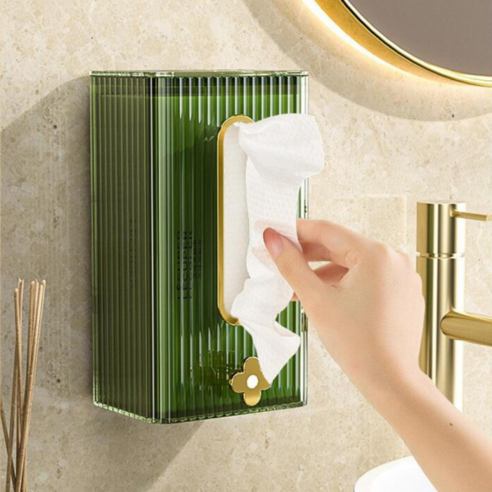 Lichidare Cutie suport servetele eleganta Flippy, cu montare pe perete sau dulap, material plastic dur, 21.3 x 8.7 x 12 cm, verde [4]