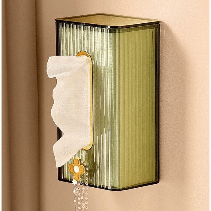 Cutie suport servetele eleganta Flippy, cu montare pe perete sau dulap, material plastic dur, 21.3 x 8.7 x 12 cm, verde [8]