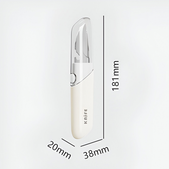 Cutit de Fructe Multifunctional, Flippy, Razatoare, Curatator Fructe-Legume, Deschizator de Sticle, 18.1x3.8x2cm, Alb [3]