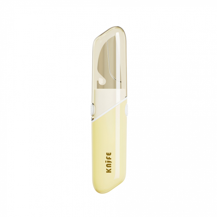 Cutit de Fructe Multifunctional, Flippy, Razatoare, Curatator Fructe-Legume, Deschizator de Sticle, 18.1x3.8x2cm, Galben [1]