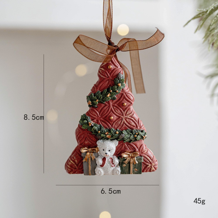 Decoratiune de Craciun, Flippy, pentru Brad, Model Bradut, 8.5 x 6.5 cm, din Rasina, Multicolor [2]