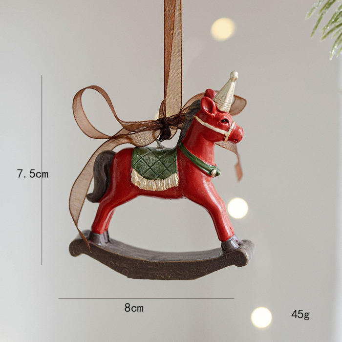 Decoratiune de Craciun, Flippy, pentru Brad, Model Calut, 7.5 x 8 cm, din Rasina, Multicolor [2]