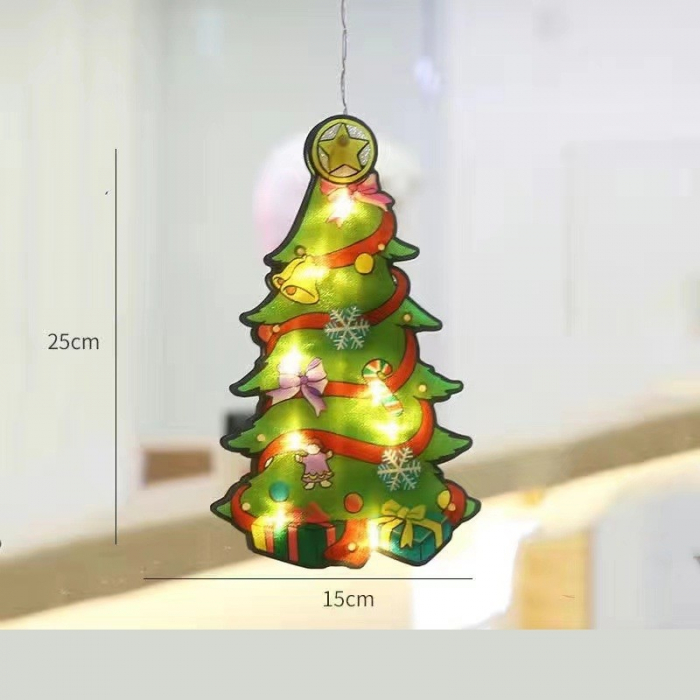 Decoratiune de Craciun pentru fereastra Flippy, brad, cu LED-uri, 26 cm, alb cald [2]