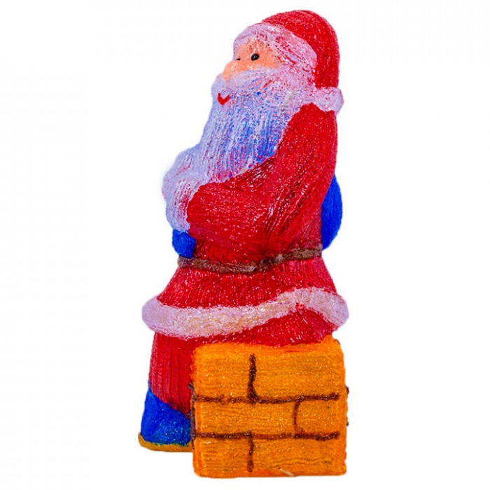 Decoratiune de exterior cu lumini, Mos Craciun pe horn din acril, 144 Led-uri, dimensiune produs 60cm, 8 jocuri de lumini, cablu de alimentare 3m, HB-112 [3]