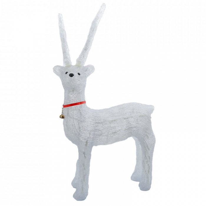 Decoratiune de exterior cu lumini, Ren din acril, 96 Led-uri multicolore, dimensiune produs 80cm, 8 jocuri de lumini, cablu de alimentare 3m, protectie IP44, HB-5018-RGB [1]