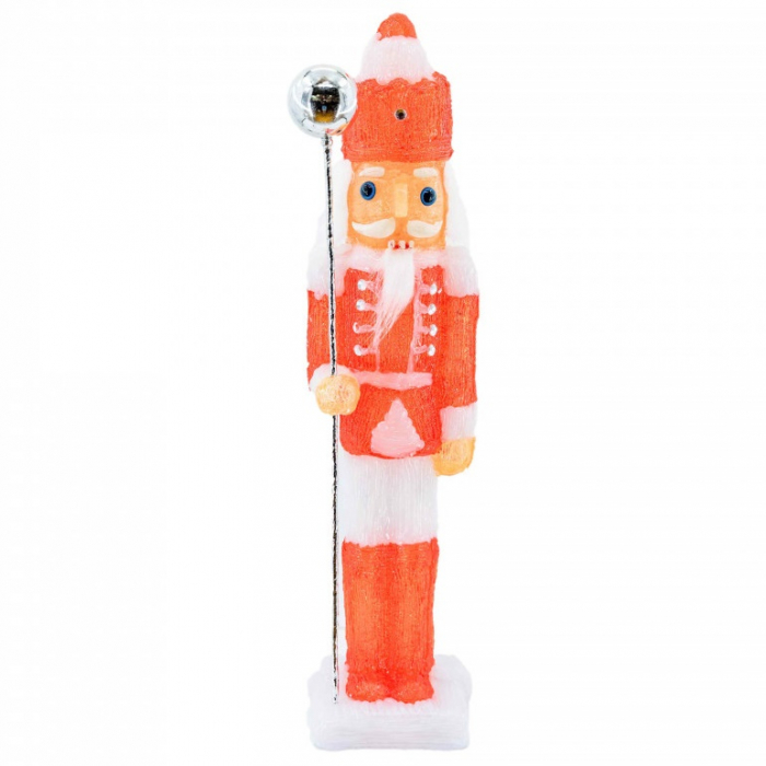 Decoratiune de exterior cu lumini , Spargator de nuci, din acril, dimensiune 14x12x63 cm, 8 jocuri de lumini, 60 led-uri, lumina rece, cablu de alimentare 3m, IP44, MI-1042 [2]