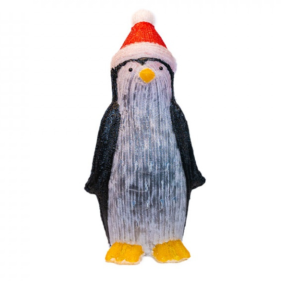 Pinguin decoratiune luminoasa de exterior din acril cu 150 led-uri, 8 jocuri de lumini, culoare multicolor, dimensiune 98 cm, alimentare la priza, MI-1048 [2]