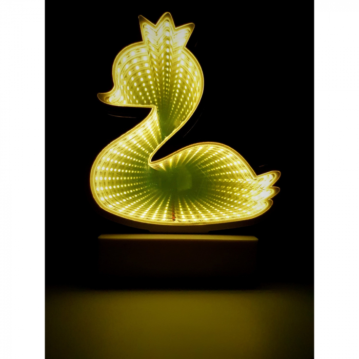 Decoratiune Luminoasa cu Baterii/USB Model Ratusca Alb Cald 17 cm [3]