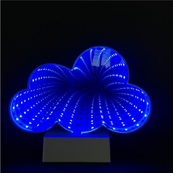 Decoratiune Luminoasa cu Baterii/USB Neon Model Norisor 20 cm Alb Rece [4]