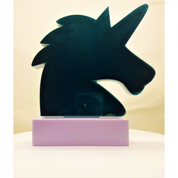 Decoratiune Luminoasa cu Baterii/USB Neon Model Unicorn Alb Rece 20 cm [4]
