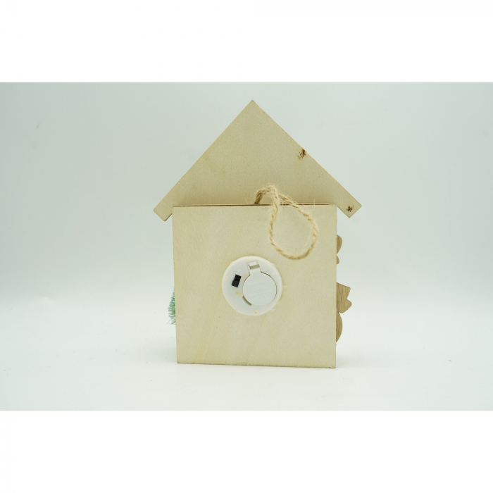 Decoratiune luminoasa, Flippy, Mos Craciun, maro, lungime: 13 cm, latime: 5 cm, inaltime: 17 cm, lemn, interior/exterior [5]