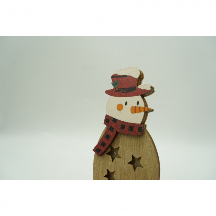 Decoratiune luminoasa, Flippy, Om de zapada, maro, lungime: 10 cm, latime: 5 cm, inaltime: 19 cm, lemn, interior/exterior [3]