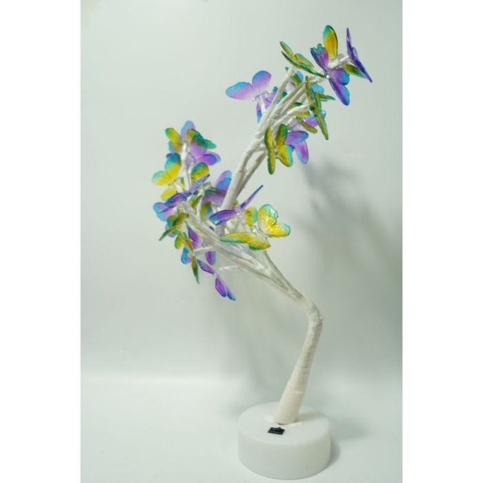 Decoratiune luminoasa, Flippy, Tip copac cu fluturi, cu baterii/USB [2]