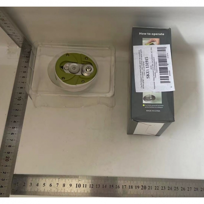 Desfacator Manual de Conserve si Sticle, Flippy, 6.8 x 4.8 cm, din ABS + Otel, Verde/Alb [13]