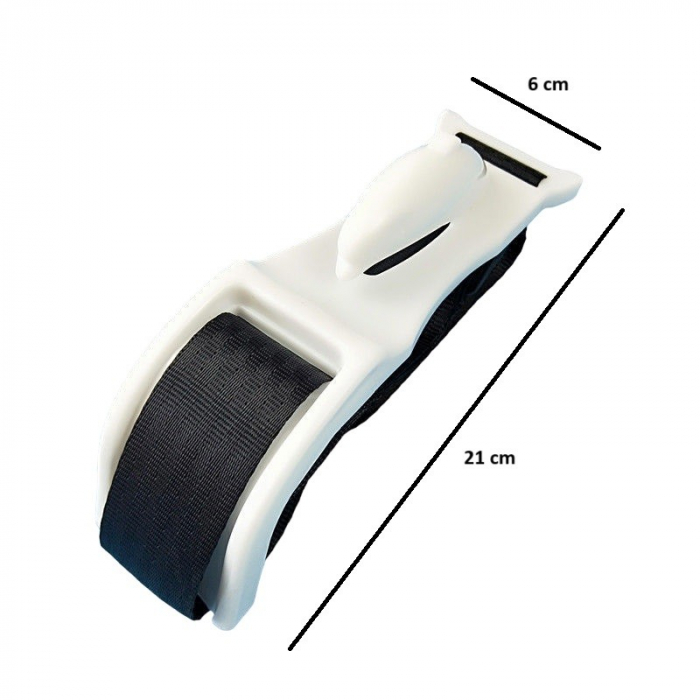 Deviator Centura de Siguranta, Flippy, pentru Burtica Gravidelor, Universal, Ajustabil, 21x6 cm, Model Delfin Alb [2]