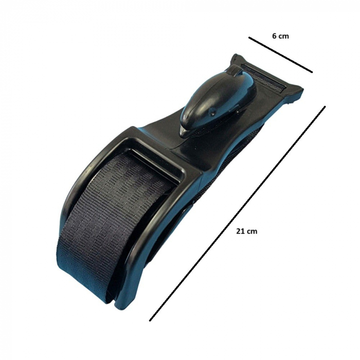 Deviator Centura de Siguranta, Flippy, pentru Burtica Gravidelor, Universal, Ajustabil, 21x6 cm, Model Delfin Negru [2]