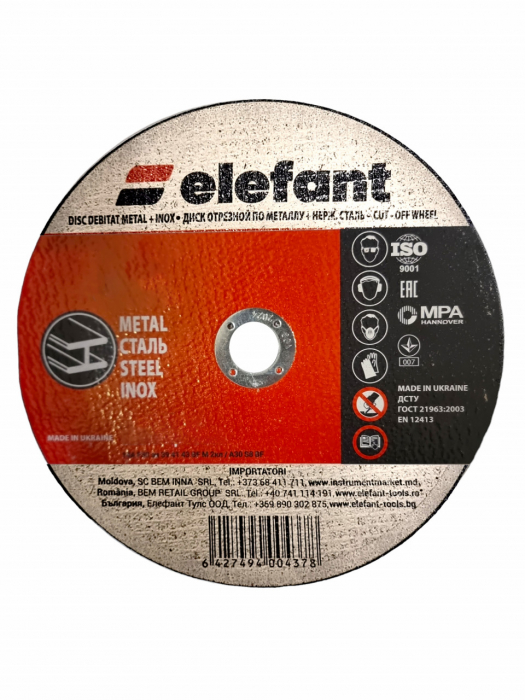 disc abraziv pentru metalinox ELEFANT 180*1,6*22,23 [1]