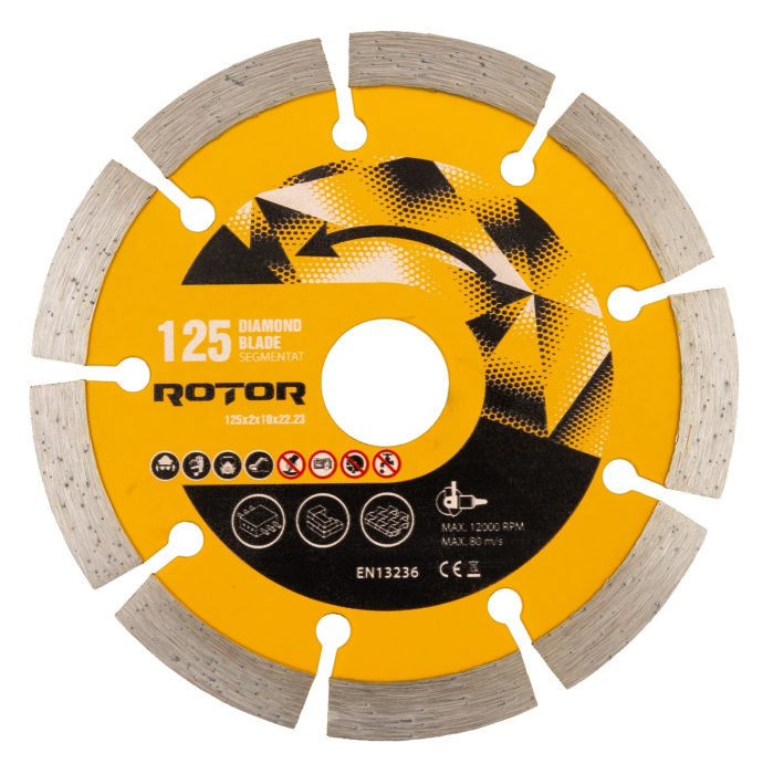 Disc diamantat segmentat ROTOR 125x2x10x22.23 mm pentru beton [2]